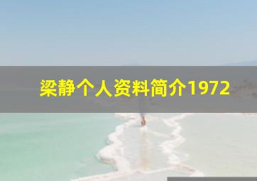 梁静个人资料简介1972