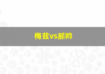 梅兹vs郝帅