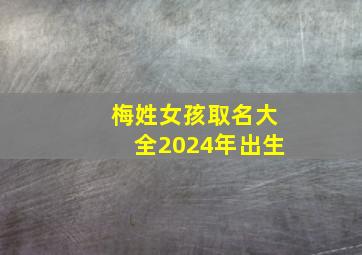 梅姓女孩取名大全2024年出生