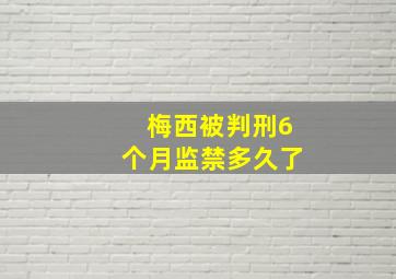 梅西被判刑6个月监禁多久了