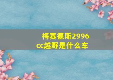 梅赛德斯2996cc越野是什么车