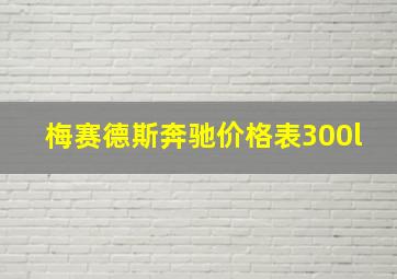 梅赛德斯奔驰价格表300l