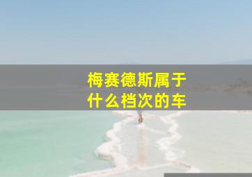 梅赛德斯属于什么档次的车