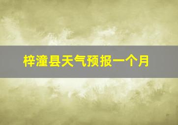 梓潼县天气预报一个月