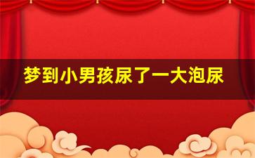 梦到小男孩尿了一大泡尿