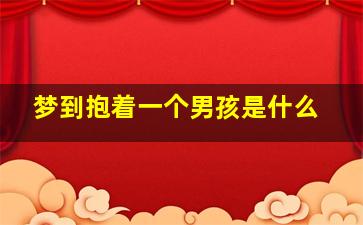 梦到抱着一个男孩是什么