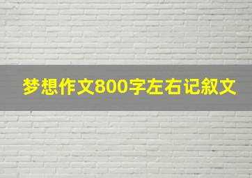 梦想作文800字左右记叙文