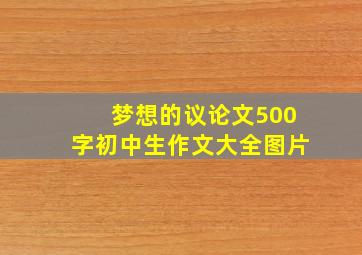 梦想的议论文500字初中生作文大全图片