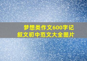 梦想类作文600字记叙文初中范文大全图片