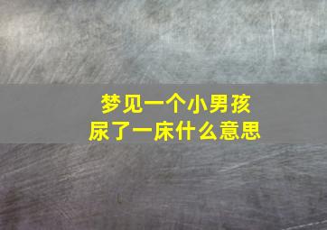 梦见一个小男孩尿了一床什么意思