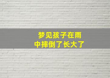 梦见孩子在雨中摔倒了长大了