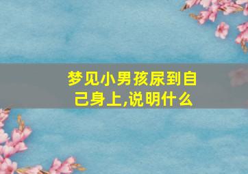 梦见小男孩尿到自己身上,说明什么