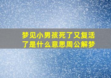 梦见小男孩死了又复活了是什么意思周公解梦