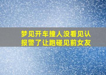 梦见开车撞人没看见认报警了让跑碰见前女友