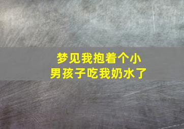 梦见我抱着个小男孩子吃我奶水了