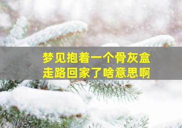 梦见抱着一个骨灰盒走路回家了啥意思啊