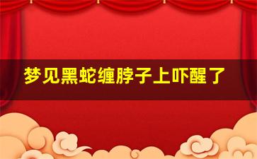 梦见黑蛇缠脖子上吓醒了