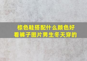 棕色鞋搭配什么颜色好看裤子图片男生冬天穿的