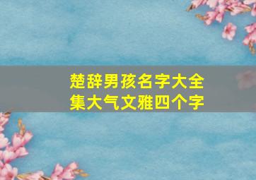 楚辞男孩名字大全集大气文雅四个字