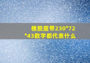 橡胶履带230*72*43数字都代表什么