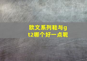 欧文系列鞋与gt2哪个好一点呢