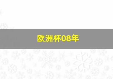 欧洲杯08年