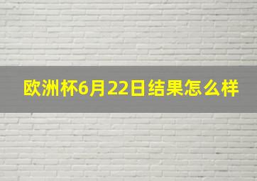 欧洲杯6月22日结果怎么样