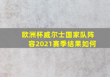 欧洲杯威尔士国家队阵容2021赛季结果如何