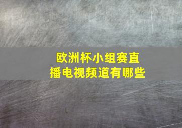 欧洲杯小组赛直播电视频道有哪些