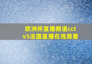 欧洲杯直播频道cctv5法国直播在线观看