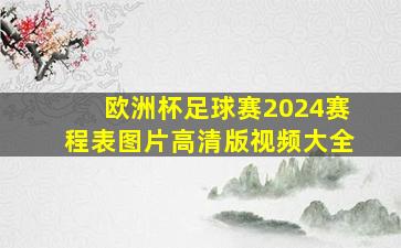 欧洲杯足球赛2024赛程表图片高清版视频大全