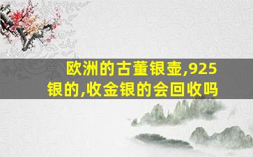 欧洲的古董银壶,925银的,收金银的会回收吗