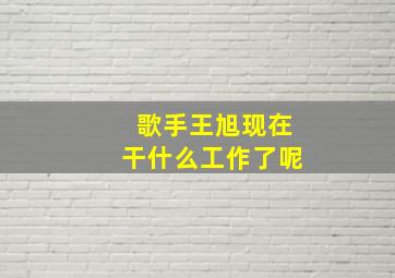 歌手王旭现在干什么工作了呢