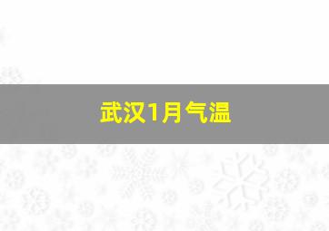 武汉1月气温