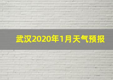 武汉2020年1月天气预报