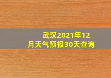 武汉2021年12月天气预报30天查询