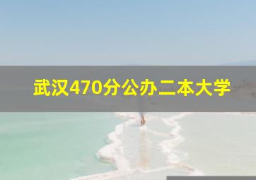 武汉470分公办二本大学