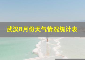 武汉8月份天气情况统计表