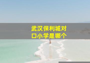 武汉保利城对口小学是哪个