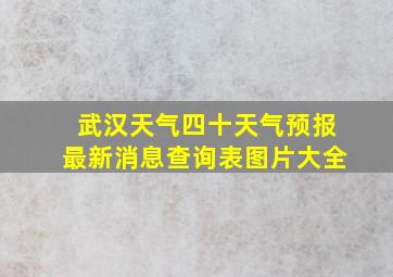 武汉天气四十天气预报最新消息查询表图片大全