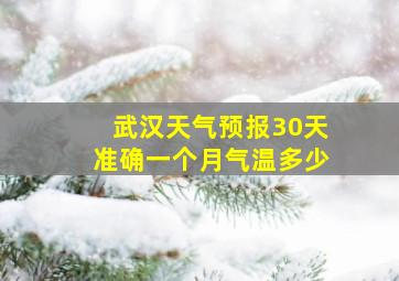 武汉天气预报30天准确一个月气温多少