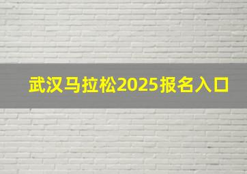 武汉马拉松2025报名入口