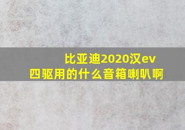 比亚迪2020汉ev四驱用的什么音箱喇叭啊