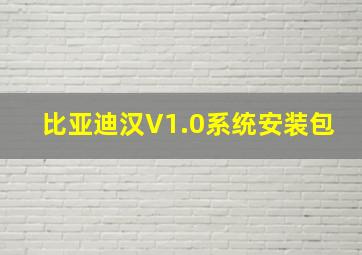 比亚迪汉V1.0系统安装包