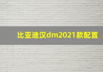 比亚迪汉dm2021款配置