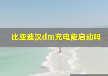 比亚迪汉dm充电能启动吗