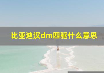 比亚迪汉dm四驱什么意思