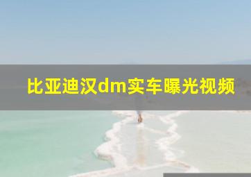 比亚迪汉dm实车曝光视频