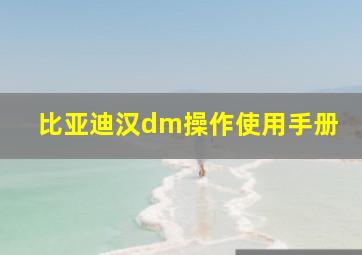 比亚迪汉dm操作使用手册