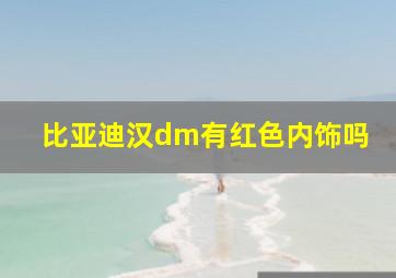 比亚迪汉dm有红色内饰吗